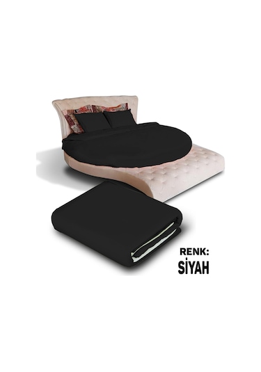 Sofaroom Yuvarlak Nevresim Takımı Siyah