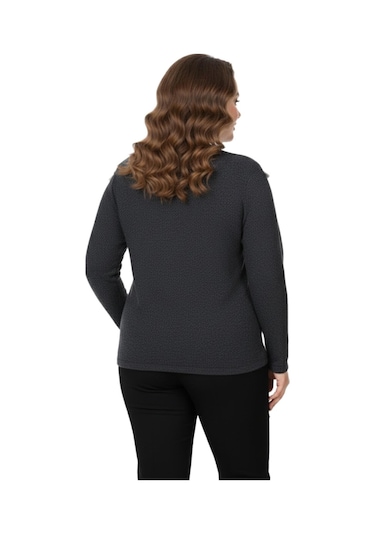 Wearon Kadın Yumoş Önü Püsküllü Modelli Bluz Bgl-st05142 Antrasit