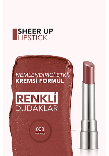 Flormar Sheer Up Yoğun Parlak Stick Ruj 003 Pinky Nude