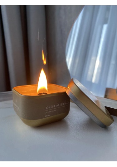 Atmospherıc.u Ahşap Fitilli Aromatik Mum 189350387 Altın Rengi