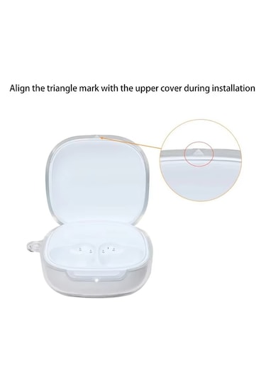 Xiaomi Redmi Buds 6 Active Uyumlu Silikon Kılıf+kanca Şeffaf