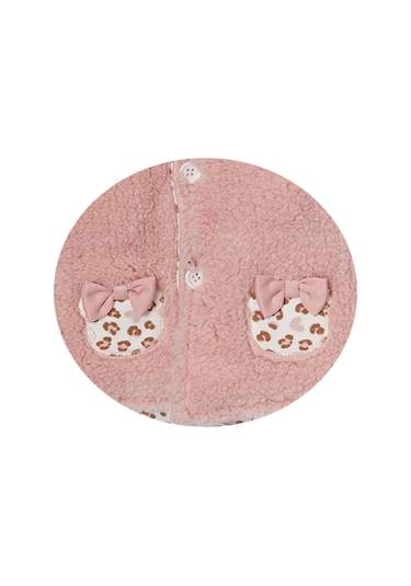 Andywawa Kız Bebek Leopar Desenli Pembe Yumuşak Mont Ac22078rep Çok Renkli