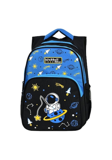 Waddell Çanta Sİyah Mavi Astronot İlkokul Çantası - Waddell Bag E