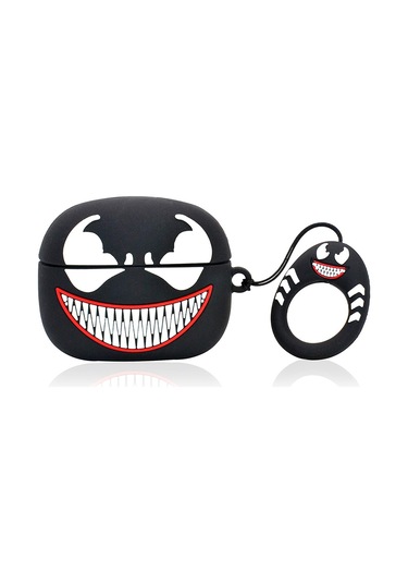 Microsonic Aipods Uyumlu 4.nesil / Anc Kılıf Cartoon Figürlü Silikon Crtn-fgr-vnm Kırmızı - Gümüş