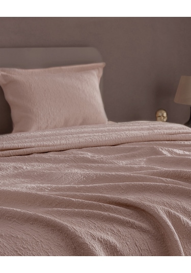 Madame Coco Labenne Çift Kişilik Yatak Örtüsü - Pudra 8684427228661 Pudra