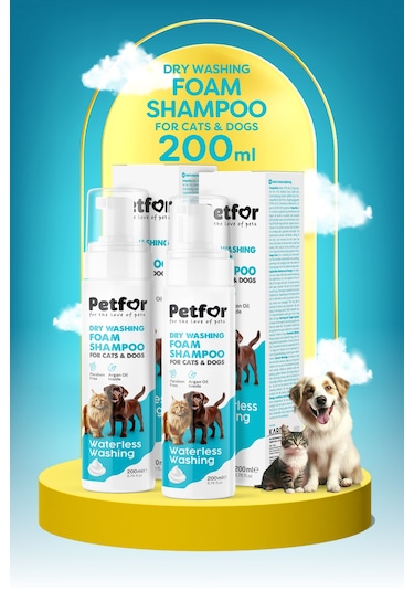 Kedi Ve Köpekler İçin Kuru Şampuan 200 Ml X2 Adet