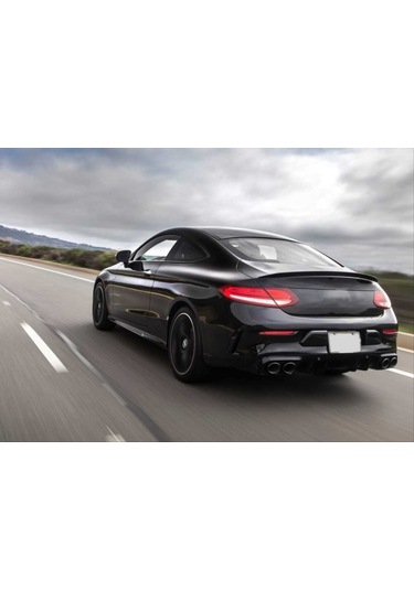 Mercedes Uyumlu Yedek Parça W205 Coupe İçin C43 Difüzör & Egzoz Seti Siyah Egzoz İle
