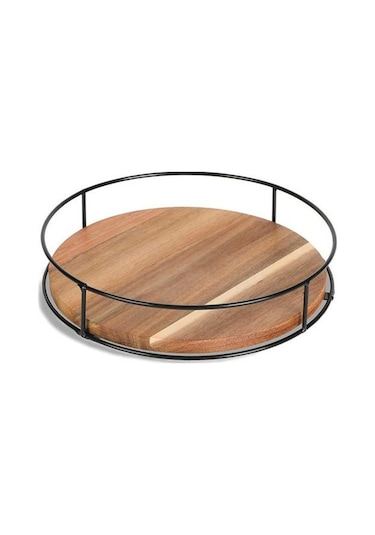 Çelik Taraflı 9 İnç Ahşap Tembel Susan Pikap 360 Derece Dönen Dolap Kiler Mutfak Tezgahı Buzdolabı Dolap Yemek Masası Organizatör Çelik Taraflı 9 İnç Ahşap Tembel Susan Pikap 360 Derece Dönen Dolap Kiler Mutfak Tezgahı Buzdolabı Dolap Yemek Masası Organizatör