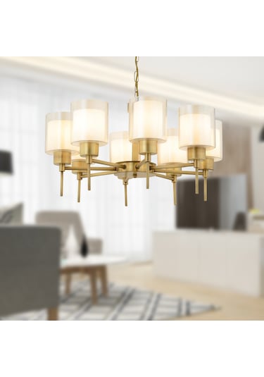 Goldie 8 Li Eskitme Modern Yatak Odası  Salon Avize