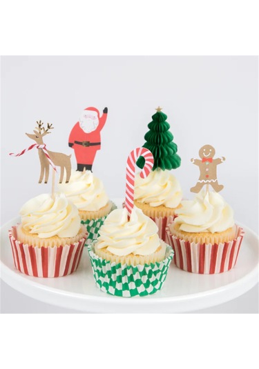 Meri Meri - Festive House Cupcake Kit - Yeni Yıl Evi Cupcake Kit 24'lü