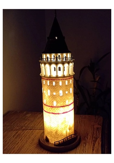 Galata Kulesi Biblo Işıklı Gece Lambası 42 X 13 X 13