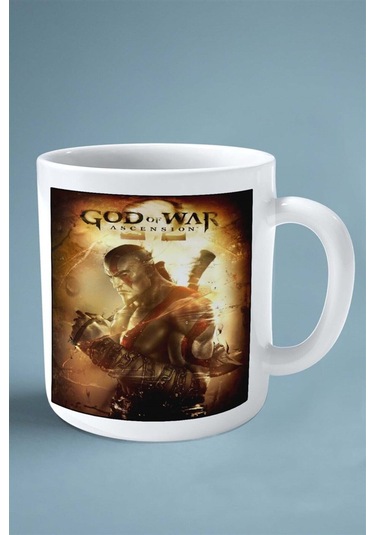 God Of War Oyun Baskılı Kupa Bardak Çift Taraflı Kişiye Özel Model 13 Çok Renkli