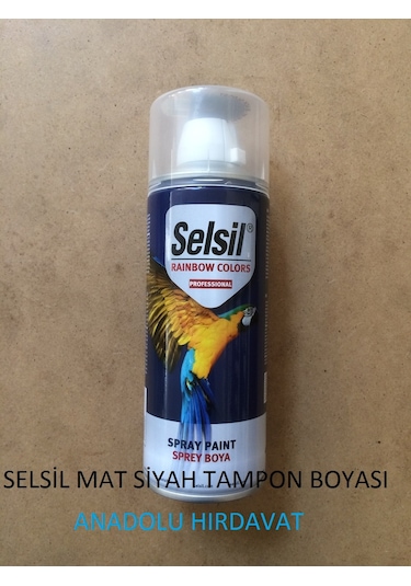 Selsil Sprey Tampon Boyası Mat Siyah Boya 400 ML