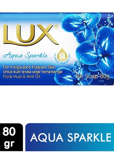 Lux Sabun Mavi 80 Gr Aqua Sparkle 6 Adet Sabun Saç Fırça Tarak