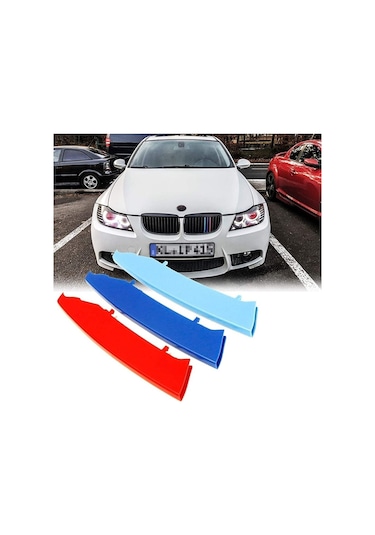 Bmw E90 M Stil Panjur Şeridi 2003 - 2008 Uyumlu Böbrek Klipsi  Panjura Uyar  -