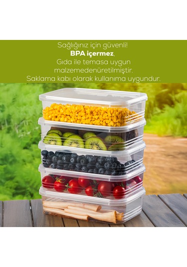 Porsima 4363-30 Kendinden Kapaklı Derin Dondurucuya Uygun 1,5 Lt 30 Adet Saklama Kabı Hava Almaz Düzenleyici Şeffaf