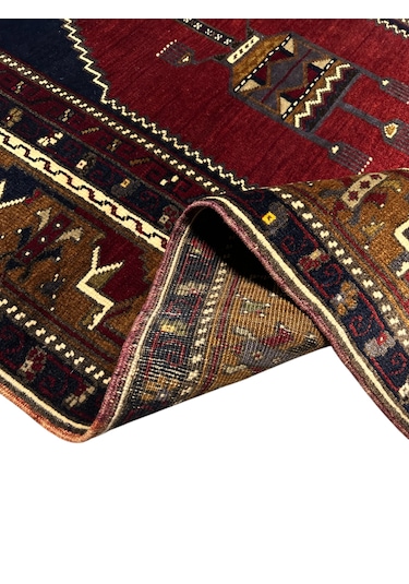 El Dokuma Yahyalı Namazlık 105x160 Kök Boya Yün Seccade