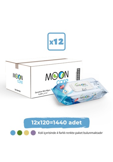 Mooncare Sensitive Islak Havlu 12 x 120 Yaprak