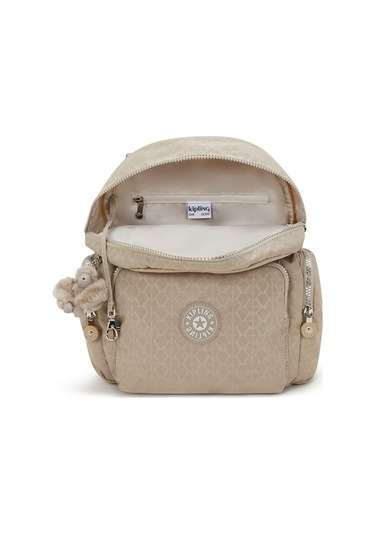 Kıplıng City Zip S Küçük Boy Sırt Çantası Bej Glorıous Beıge Sılver Bej