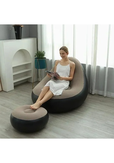 Yeni Şişme Eğlence Fasulye Torbası Kanepe Tembel Koltuk Takımı Çok Renkli