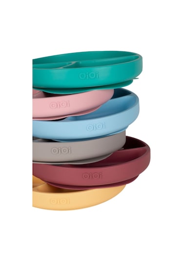 Oioi Porsiyon Vakum Tabanlı Silikon Tabak Yeşil