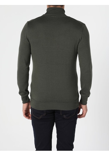 Colin's Slim Fit Balikci Erkek Haki Kazak CL1023624_Q1.V2_KHA