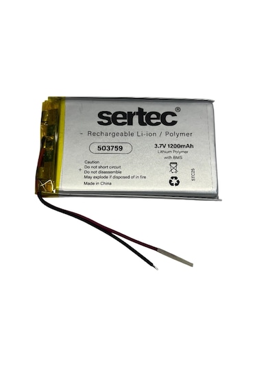 Sertec 503759 3.7v 1200 Mah Li-polymer Pil Devreli/1.5a
