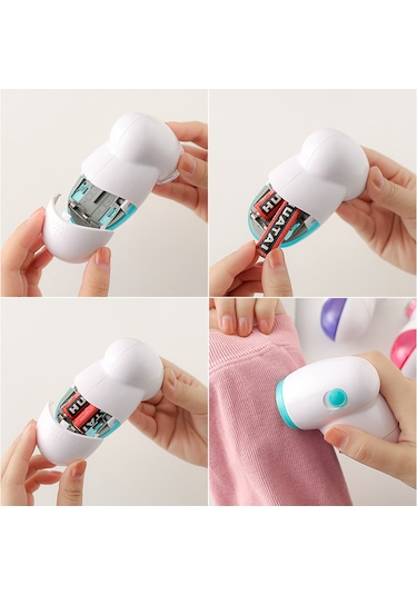 Padalink Ev İçin Pilli Elektrikli Tüy Kesici - Kumaş Telli Döküntü Temizleyici Makinesi Pil Yok - Kırmızı