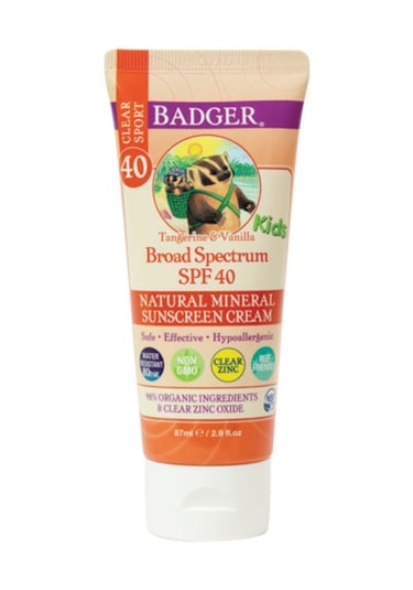 Badger Clear Sport Mandalina ve Vanilyalı Çocuk Güneş Kremi SPF 40 87 ML
