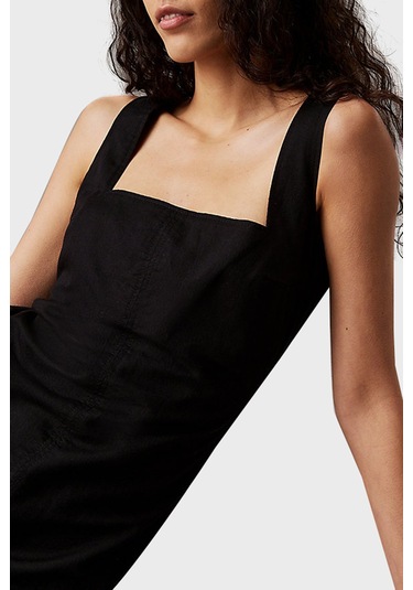 Calvin Klein Bayan Elbise J20j225277 Beh Siyah Siyah