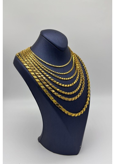 14 Ayar Altın 3 Mm Pullu Zincir Kolye