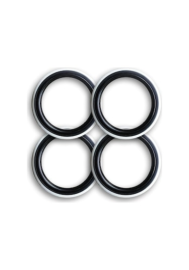 Teamcar Oto Lastik Yanağı Siyah Beyaz 13 Jant 4 Adet Yanak N11.457