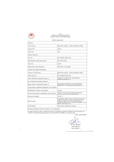 Gmt Provital 12-0-9 + Me 20 Lt Nk Gübre Çözeltisi