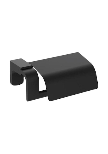 İsaoğlu Yapı Siyah Tuvalet Kağıtlığı Pirinç Malzeme Siyah Aksesuar Paslanmaz Mat Siyah Siyah