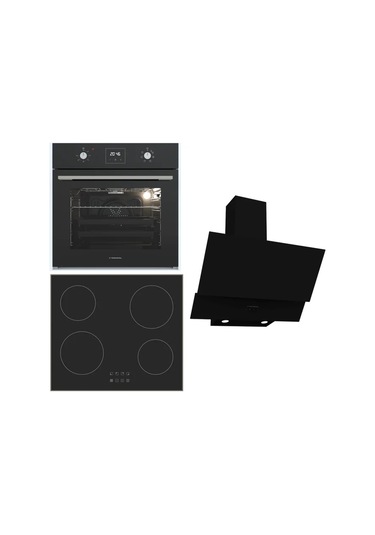 Termikel BO O64D5C B + BH B64E1 B + CH C6532C BB Siyah Ankastre Set