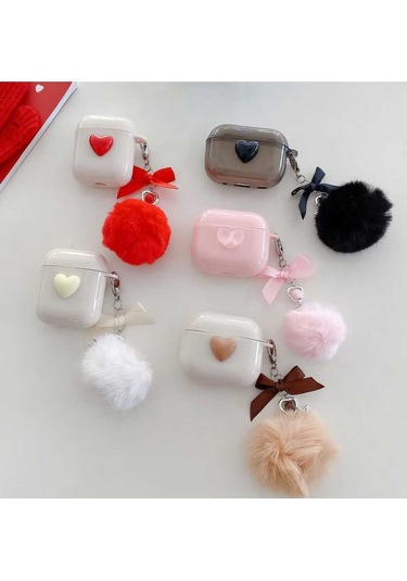 Iphone 3. Nesil Uyumlu Koruyucu Bluetooth Kulaklık Kılıfı Kalp 2 Airpods 3. Nesil