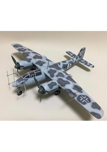 Focke Wulf Ta 154 Moskito Pm Model Gece Avcı Uçağı Demonte Plastik Maketi
