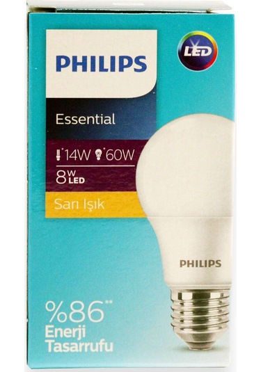 Ph 8w E27 Led Ampul Sarı Işık Sarı Işık E27 Led Ampul 8 Watt Yok
