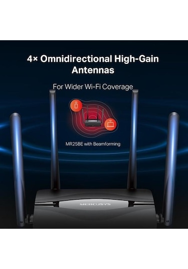 Mercusys Mr25be Be3600 Wıfı7 Dual Band Ev Ofis Tip Router