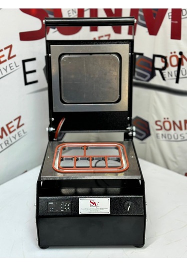 Sönmez Manuel 6 Bölmeli Kahvaltı Tabağı Kapatma Makinesi Black