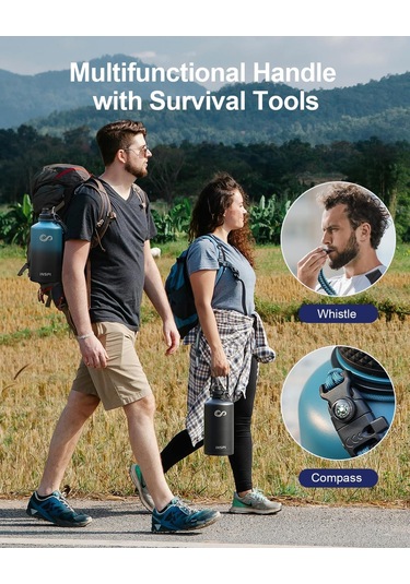 Paracord Saplı Yalıtımlı Su Şişesi 128oz, Indigo Black Indigo Black 128 Ons Altın - Siyah