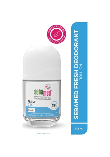 Sebamed Ter Kokusu Onleyıcı 48 Saat Etkili Hassas Ciltler Kadın Erkek Roll-On Deodorant Fresh 50 ML x 3 Adet