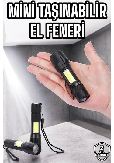 Işıldak El Feneri Kamp Lambası Mini Taşınabilir Acil Durum Lambası Fener Led Işık