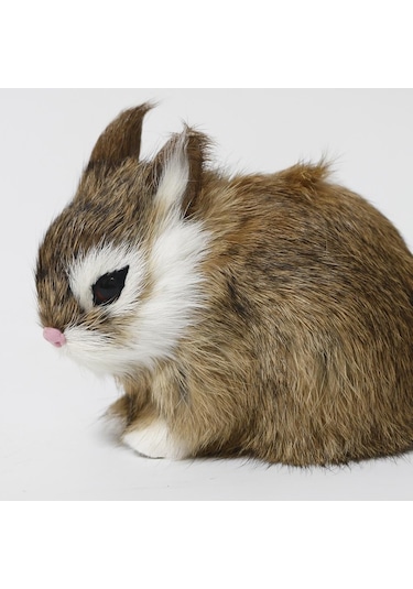 Suntek Simülasyon Relastik Tavşan Ev Dekorasyonu- 13x7x10cm