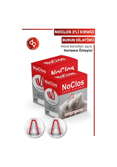 Noclos Nefes Açmayı Destekleyen Burun Dilatörü- Kırmızı 2'li