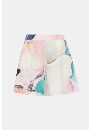 Paradise Çiçek Desenli İnce Askılı, Şortlu Pijama Takım Desenli