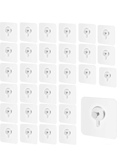 Hombey 30 Adet Akrilik Güçlü İz Olmayan Paspas - 5 Kg Yük Taşıma, Çerçeve/ Anahtar/ Giysi Asma, Çimento/ Ahşap Duvarlar Uyumlu Çok Renkli