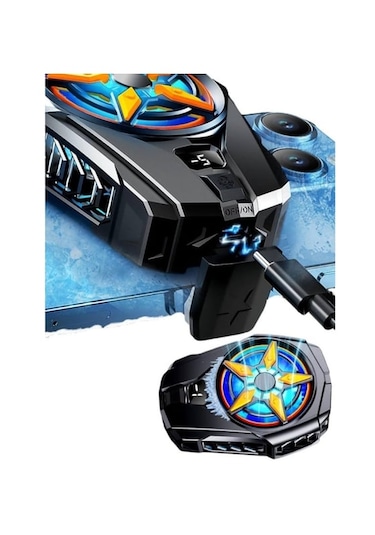 Sl-09 Telefon Ve Tablet Soğutucu Fan Işıklı Cep Telefonu Soğutma