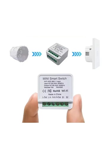 Tuya Destekli Akıllı Tekli Işık Anahtarı 1 Adet