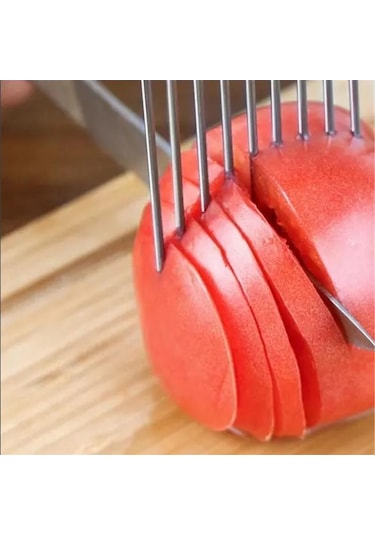 Beyaz 1/2 Adet Paslanmaz Çelik Meyve Gadget Kullanışlı Paslanmaz Çelik Soğan Tutucu Patates Güvenlik Pişirme Araçları Dilimleme Kesme Yardımı 1 Beyaz